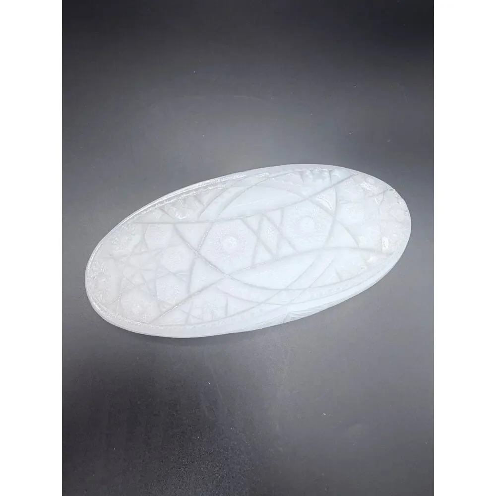 Vintage McKee Pressed Cut Milk Glass Relish Dish – Early American EAPG